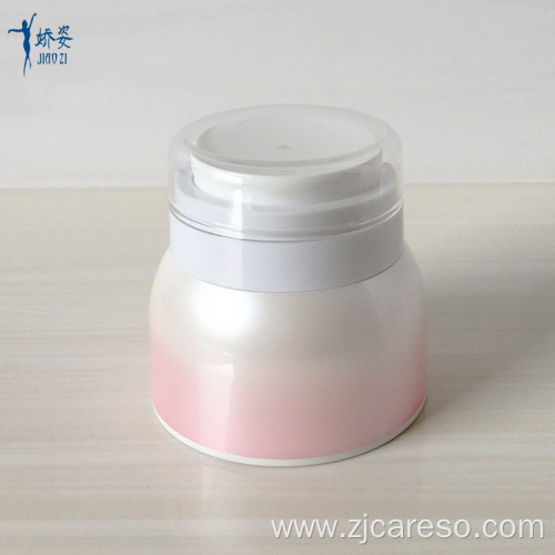 Pink Airless Bottles and Jars for Cosmetic Use